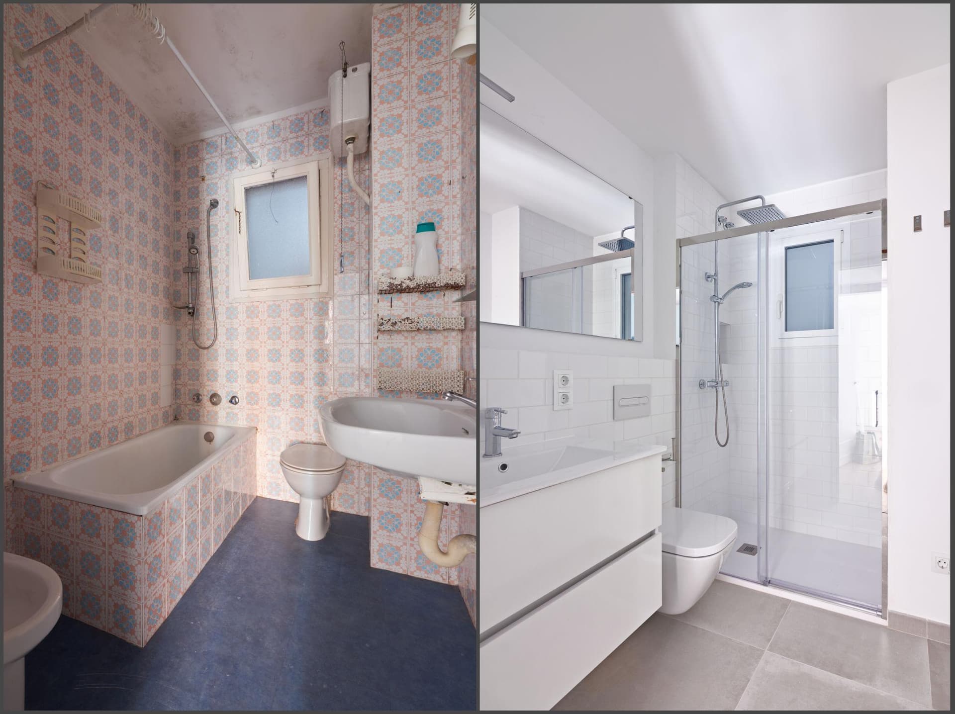 A bathroom with a tub, sink and toilet